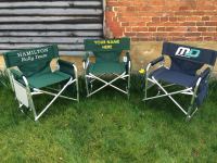 Alloy directors chairs with Optional Printed logo