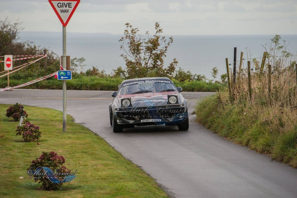 Hamilton Classic and Motorsport TR7V8 flat out on Jersey Rally.