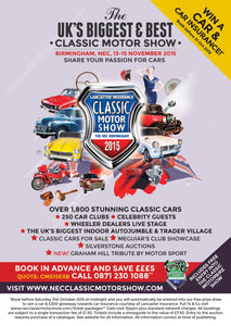 Theme announced for NEC Classic Motor Show 2015